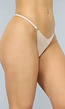 Beige Naadloze String met Hart Details