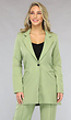 Classy Halflange Blazer in Olijfgroen