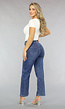 Donkerblauwe Straight Leg Jeans met Aparte Zakken