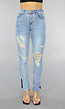 Skinny Jeans met Scheuren en Splitje