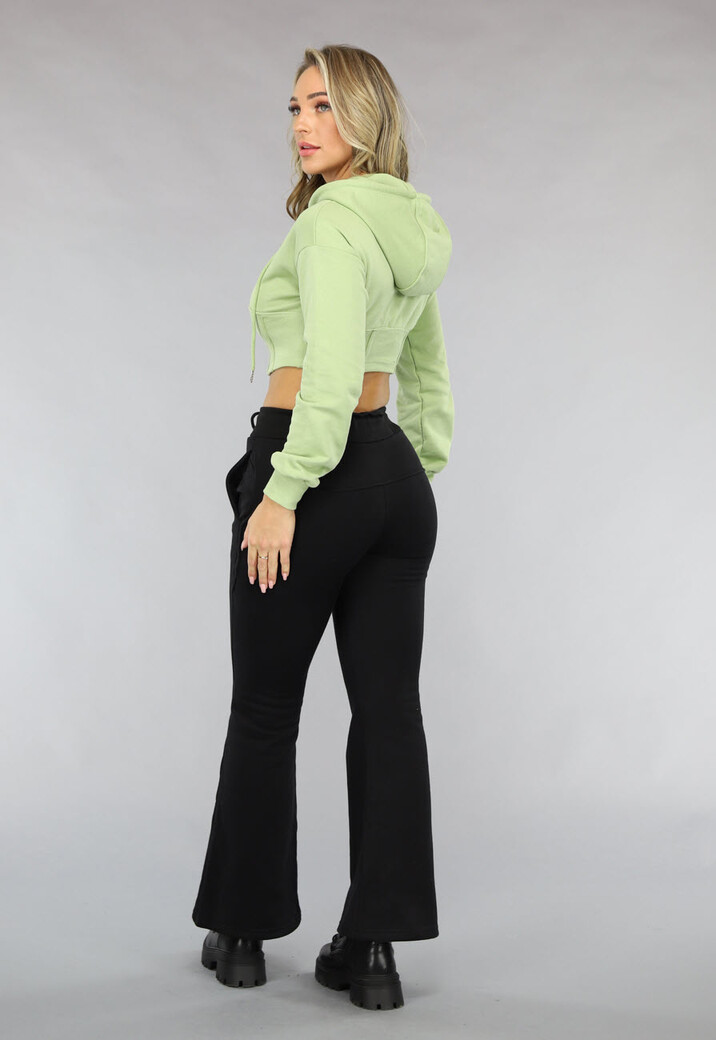 Cropped Korset Look Vestje In Groen