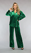 Groene Wide Leg Velvet Co Ord Set