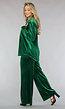 Groene Wide Leg Velvet Co Ord Set