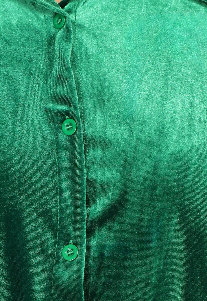 Groene Wide Leg Velvet Co Ord Set