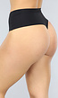 Zwarte Naadloze Boxerstring met High waist Corrigerend Model