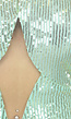 Lichtgroene Pailletten Halter Jurk met Cut Out