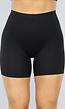 Zwarte Corrigerende Naadloze Biker Short met Hoge Taille