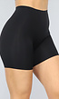 Zwarte Corrigerende Naadloze Biker Short met Hoge Taille