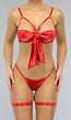 Kerst Lingerie Setje met Strikdetail