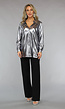 Metallic Antraciet Longsleeve Blouse