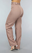 Straight Leg Pantalon in Taupe