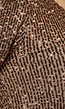 Bruine Glitter Crop Top met One Sleeve
