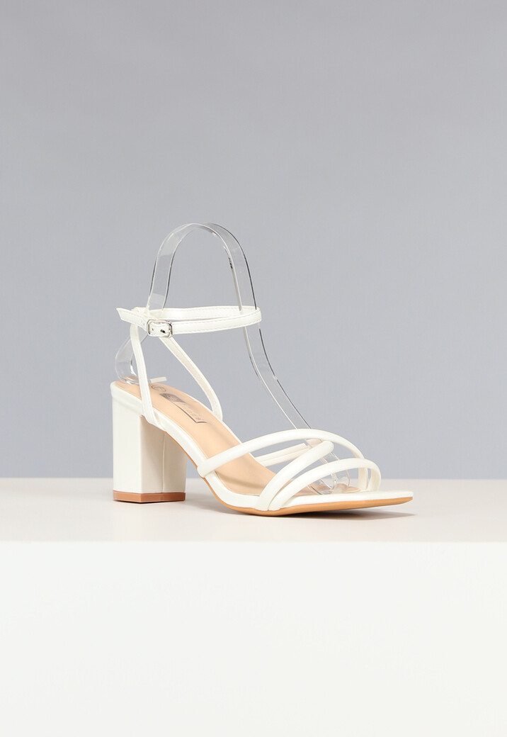 Lage Strappy Sandaletten in Wit