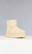 Beige Sneeuw Laarsjes met Plateau Zool