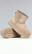 Khaki Enkelboots met Chunky Zool