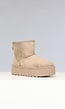 Khaki Enkelboots met Chunky Zool