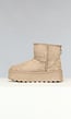 Khaki Enkelboots met Chunky Zool