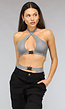 Reflecterende Two Piece met Cut Outs en Voorgevormde Cups