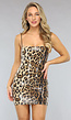 Bodycon Jurk met Pailletten en Panterprint
