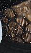 Zwarte Fishnet Glitter Bodysuit met Losse Mouwen
