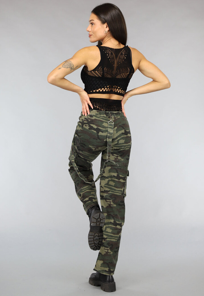 Zwarte Korte Fishnet Two Piece