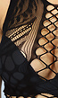 Zwarte Korte Fishnet Two Piece