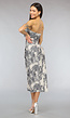 Strapless Cargo Jurk met Camouflage Print