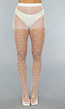 Witte 20 Denier Matte Panty met Strikjes