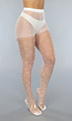 Witte 20 Denier Matte Panty met Strikjes