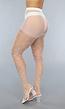 Witte 20 Denier Matte Panty met Strikjes