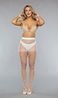 Witte 20 Denier Matte Panty met Strikjes