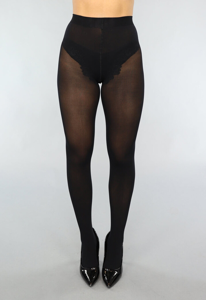 Klassieke Zwarte 30 Denier Panty met Corrigerende Taille