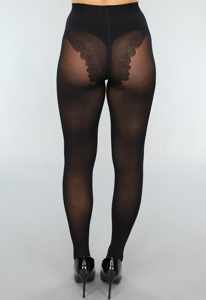Klassieke Zwarte 30 Denier Panty met Corrigerende Taille