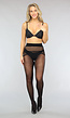 Glanzende Zwarte 15 Denier Panty met Corrigerende Taille
