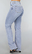 Blauwe Stretch Jeans met Rechte Pijpen