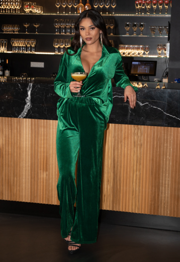 Chique in Fluweel Groen