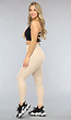Beige Ribstof Hardlooplegging