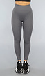 Antraciet Ribstof Fitness Legging