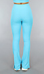 Blauwe Stretchy Split Sportlegging