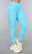 Blauwe Aansluitende Ribstof Sportlegging