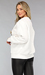 Witte Oversized Sweater met Boob Print
