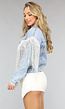 Denim Jasje met Zilveren Fringe