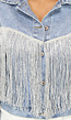 Denim Jasje met Zilveren Fringe