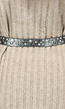 Shiny Zilveren Riem met Studs