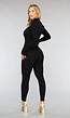 Zwarte Longsleeve Jumpsuit van Ribstof