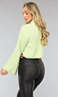 Lichtgroene Trui met Wijde Mouwen