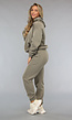 Fleece Joggingpak in Taupe