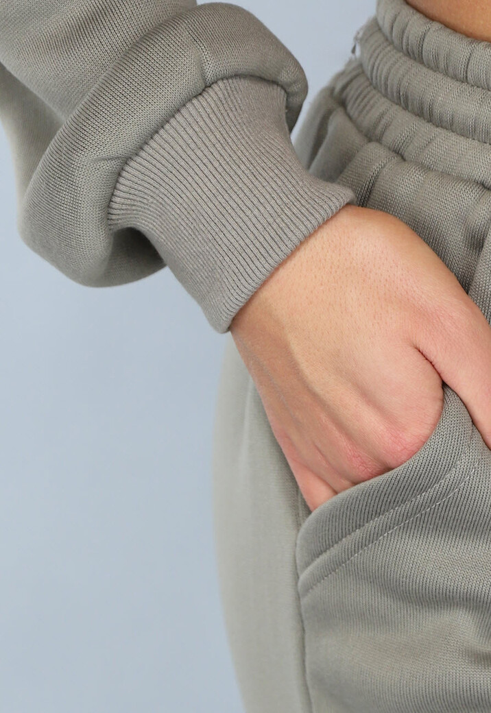 Fleece Joggingpak in Taupe