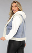 Blauw Denim Gilet met Teddy Voering