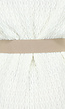 Beige Riem met Stretch en Grote Schelpen Gesp